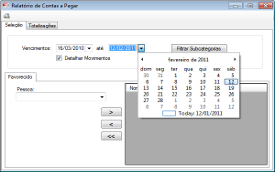 Relatórios de Contas a Pagar